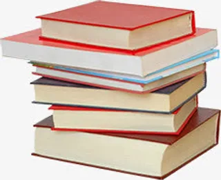 成摞的彩色书籍开学季免抠