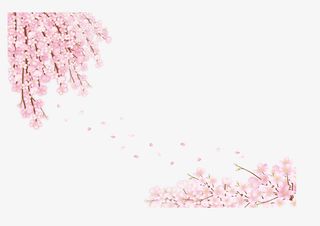 春暖花开粉色桃花装饰免抠