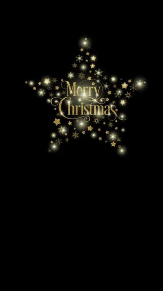 圣诞节金色的五角星H5背景高清