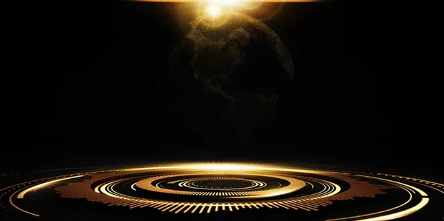 黑金携手共赢背景模板高清商务科技背景