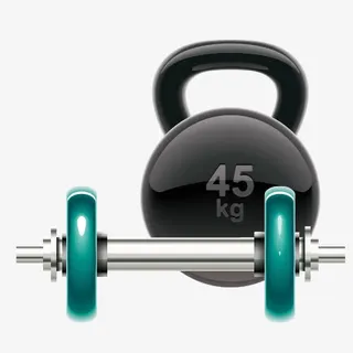 卡通杠铃和铁球免抠