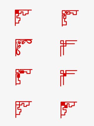 中国传统元素边框免抠