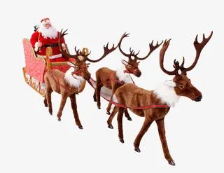 驱车的圣诞老人免抠