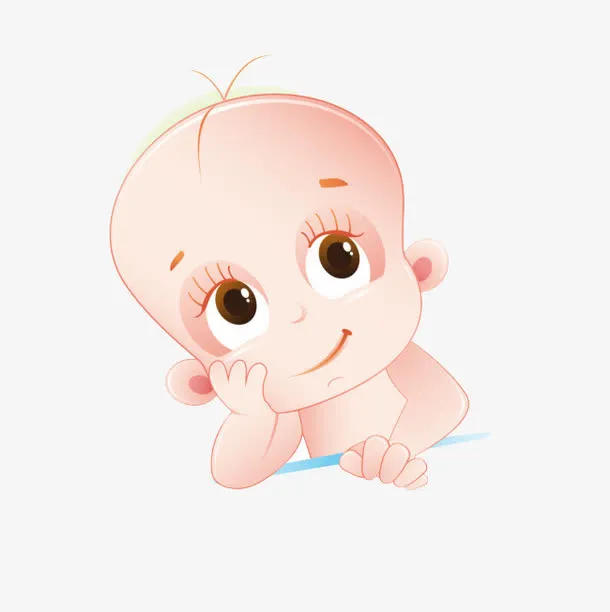 长睫毛宝宝笑免抠