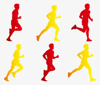跑步运动矢量图免抠