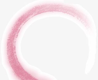 柔和渐变唯美粉色圆环水墨笔迹免抠