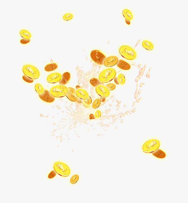 金币漂浮元素免抠