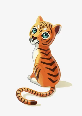 矢量小老虎免抠