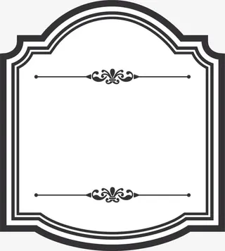 简约线条框架免抠
