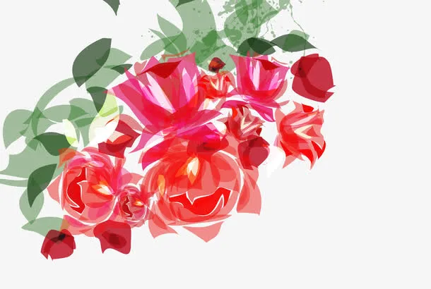 手绘花花免抠
