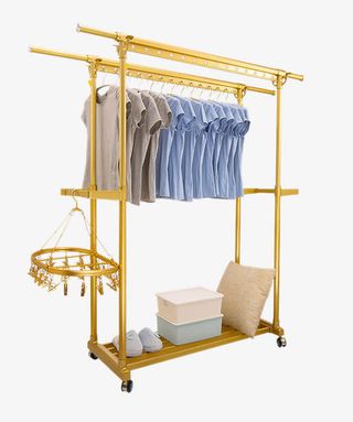 落地折叠单双杆式晒衣架免抠