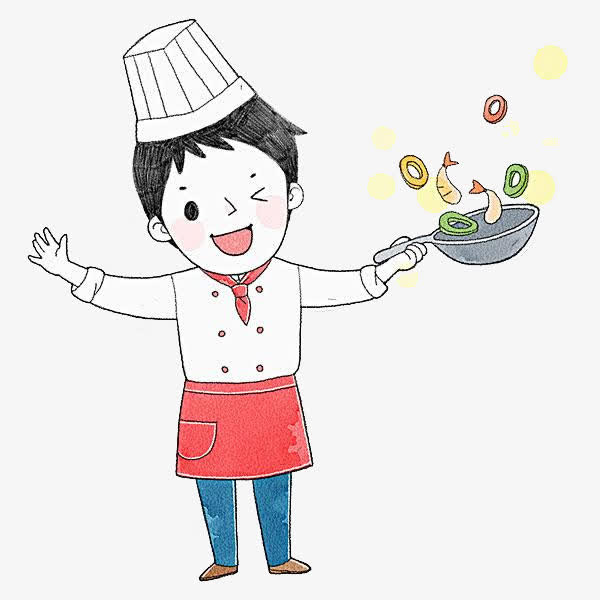 卡通做菜厨师免抠