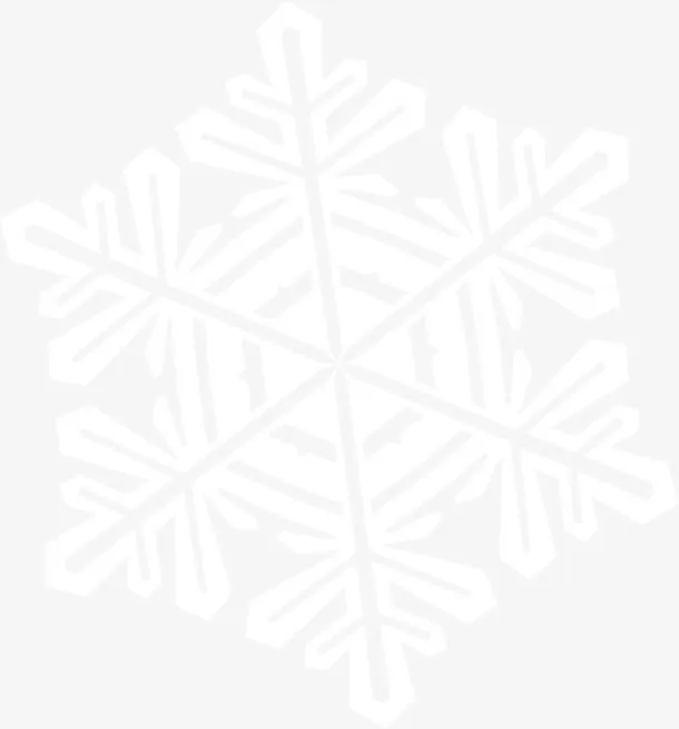 白色线条雪花免抠