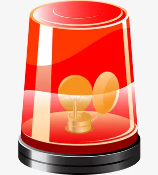 卡通手绘警示灯免抠免抠