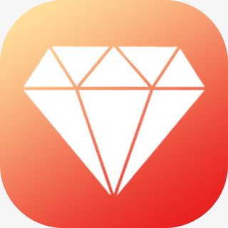 图标 渐变 钻石 暖色免抠