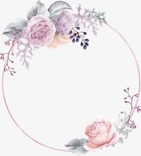 手绘花圈花边免抠