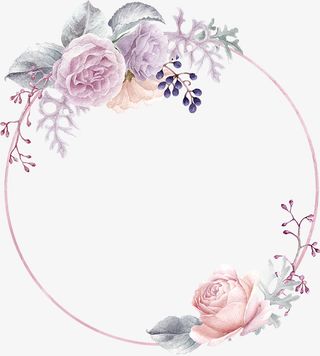 手绘花圈花边免抠