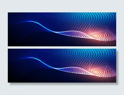 科技感简约闪烁线条banner高清