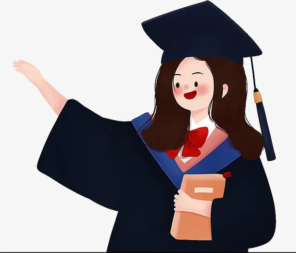 原创学士服毕业季元素免抠