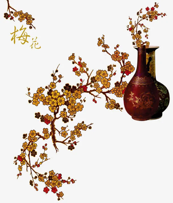 中国风梅花背景素材