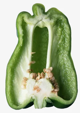 切开的青椒免抠