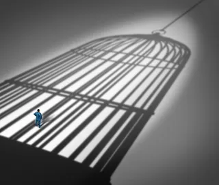 鸟笼商务创意背景素材高清