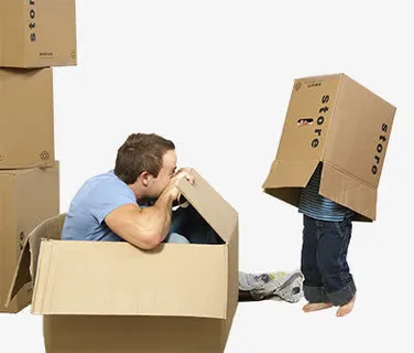 爸爸和儿子玩游戏免抠