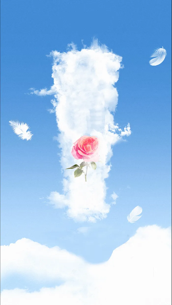 红色花卉H5背景高清