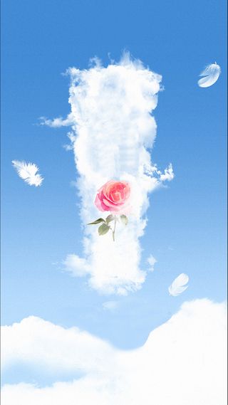 红色花卉H5背景高清