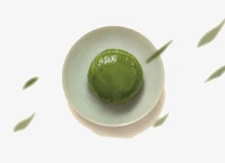 清明节清新淡雅食物插图一颗青团免抠