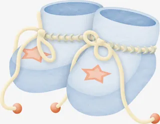 婴儿小鞋子卡通母婴素材免抠
