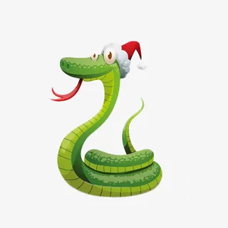 卡通手绘蛇图片免抠