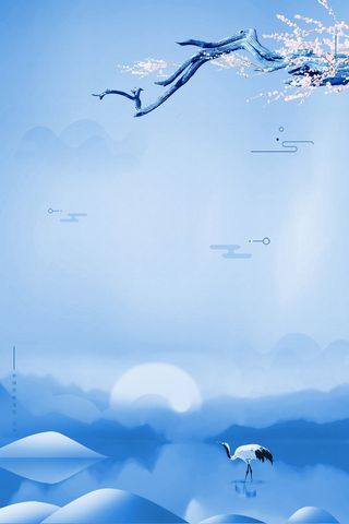 简约中国风立冬海报背景高清