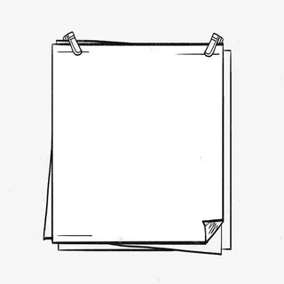 简洁空白便签纸免抠