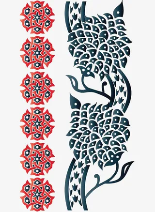 伊斯兰特色边框纹饰免抠