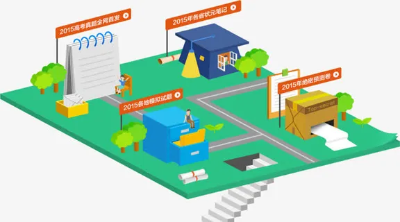 手绘科技办公用品免抠