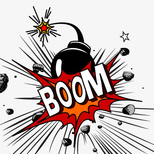 BOOM涂鸦爆炸素材免抠
