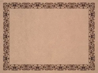 复古花纹边框免抠