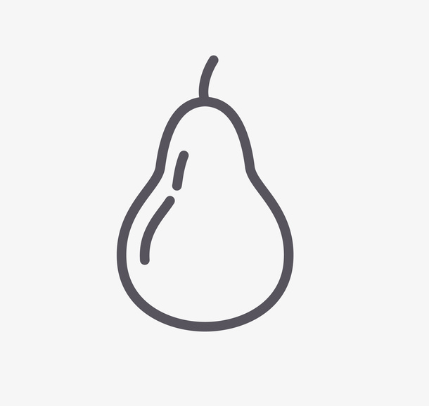 手绘的鸭梨免抠