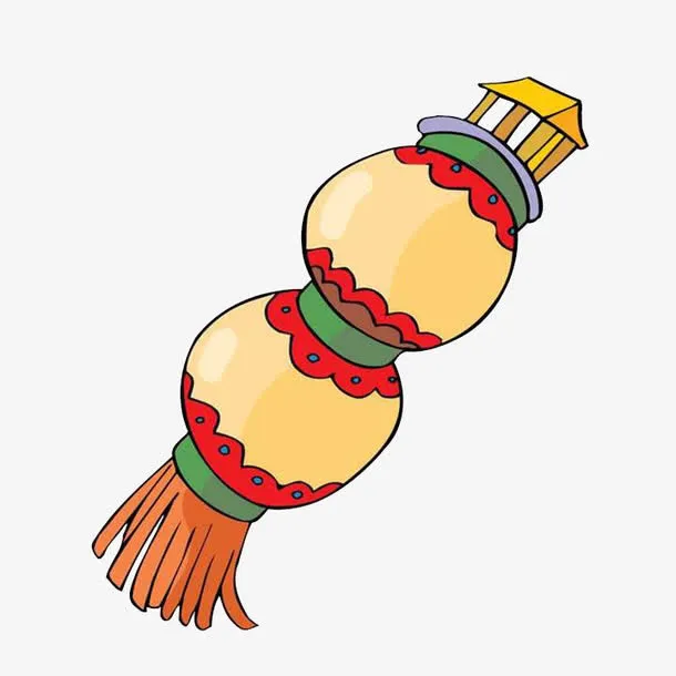 手绘传统灯笼免抠