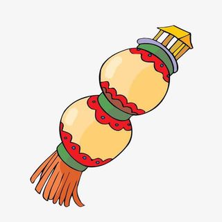 手绘传统灯笼免抠