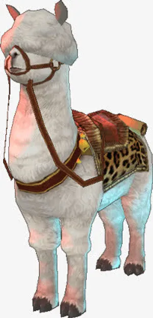 创意高清摄影手绘羊驼免抠