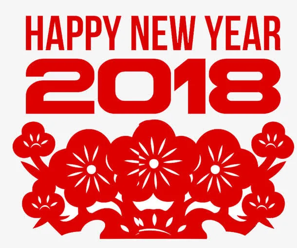 狗年春节窗花设计免抠
