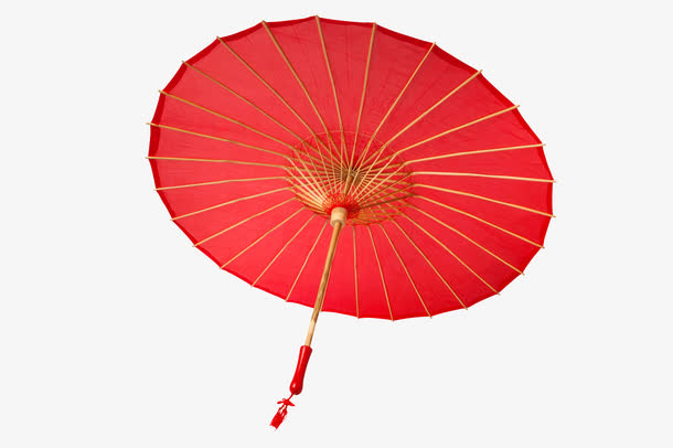 红色油纸伞免抠