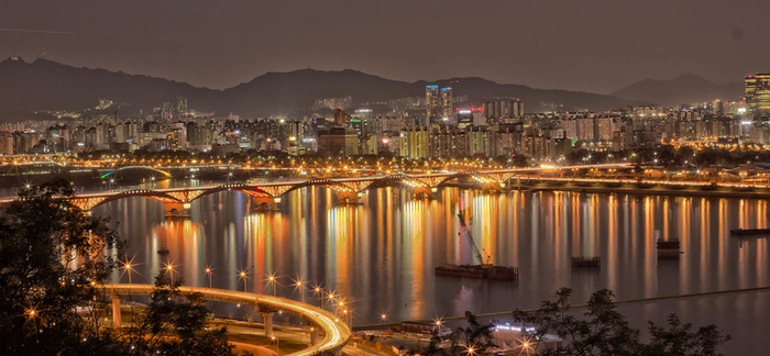 城市夜景海报素材高清