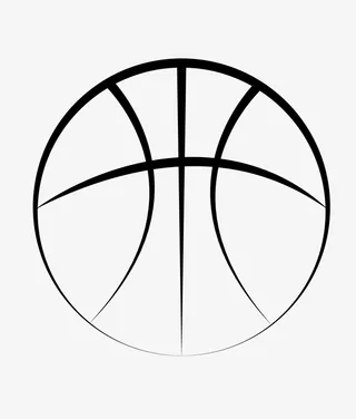 抽象篮球剪影免抠
