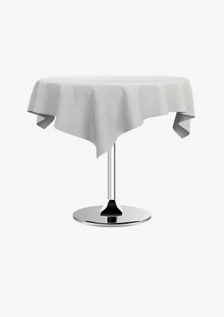 卡通手绘铺桌布的桌子免抠