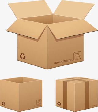 纸箱纸盒矢量图免抠