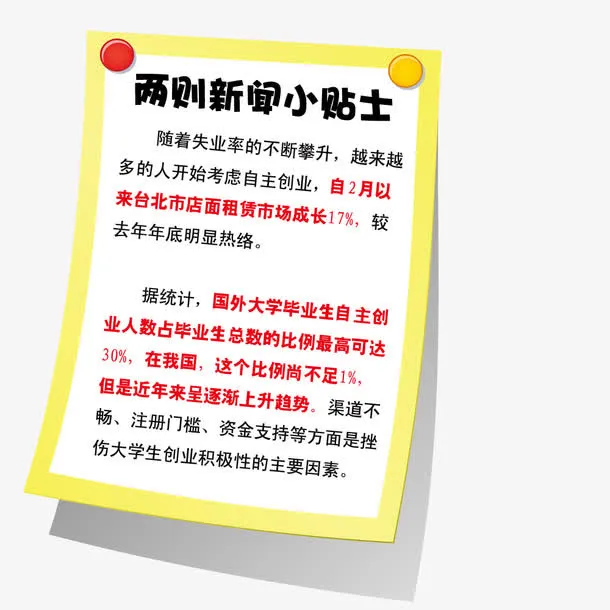 矢量的新闻小贴士免抠