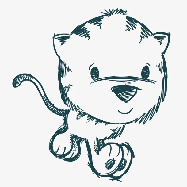 手绘小老虎免抠
